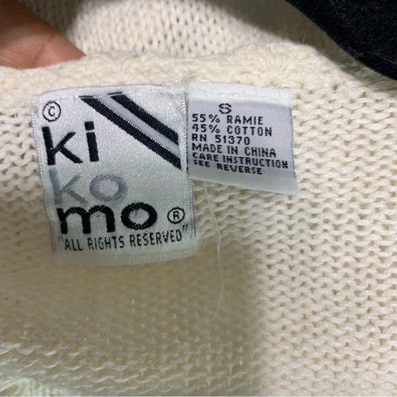 Vintage floral embroidered embellished pearl sweater cardigan small cottagecore - Picture 5 of 6